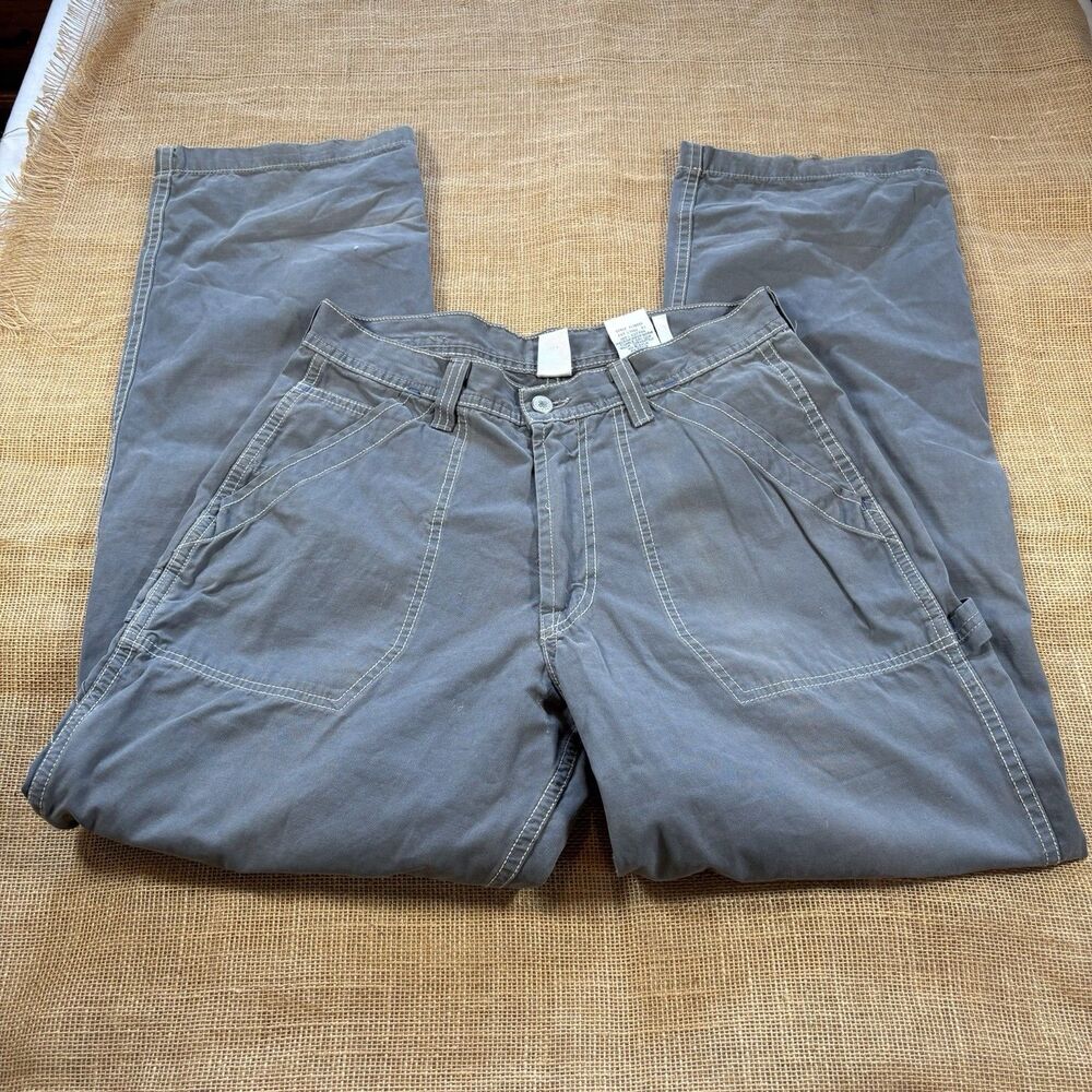 Lucky Brand Dungarees Men's Park Ranger Pants Gray Size 30 Reg 32x32 Made in USA
